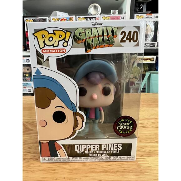 CHASE LIMITED EDITION GLOW Dipper Pines Gravity Falls Funko Pop #240 Disney GITD - Picture 1 of 6